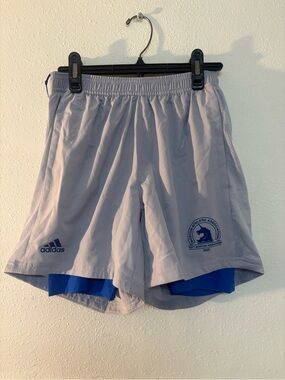 adidas Men Boston Marathon 2021 2 In 1 Running Shorts 5" GR0542